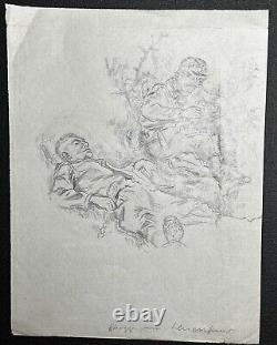 Original WWII German Army Wehrmacht Soldier Artwork Sketches 1944 RARE