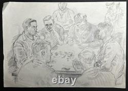 Original WWII German Army Wehrmacht Soldier Artwork Sketches 1944 RARE