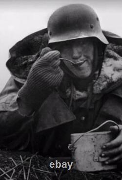 Original WWII German Army aluminium Mess kit / Italian type/ with Battle damage