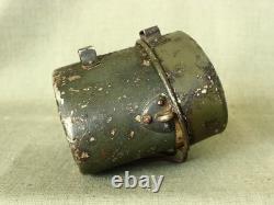 Original WWII German Army aluminium Mess kit / Italian type/ with Battle damage