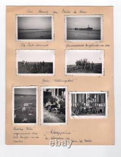 Original WWII German Heer Photo Album Pages 1943-44 Atlantic Wall France Army