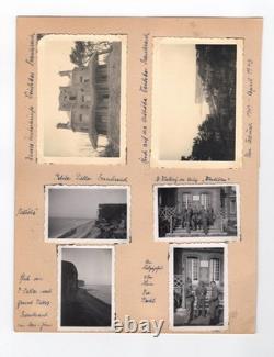 Original WWII German Heer Photo Album Pages 1943-44 Atlantic Wall France Army