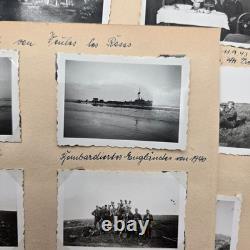 Original WWII German Heer Photo Album Pages 1943-44 Atlantic Wall France Army
