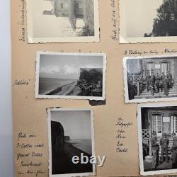 Original WWII German Heer Photo Album Pages 1943-44 Atlantic Wall France Army