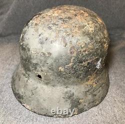 Original WWII German M35 Heer Army Helmet EF62 Relic Eastern Front