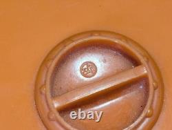Original WWII German Orange Salt Shaker Dish Salzstreuer Bakelite Pollopas Army