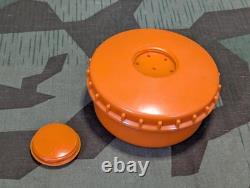 Original WWII German Orange Salt Shaker Dish Salzstreuer Bakelite Pollopas Army