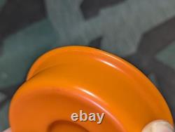Original WWII German Orange Salt Shaker Dish Salzstreuer Bakelite Pollopas Army