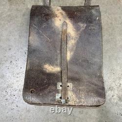 Original WWII German Swiss Army Officer Map Carrying Case Leather