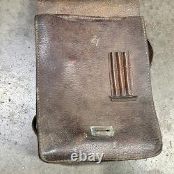 Original WWII German Swiss Army Officer Map Carrying Case Leather