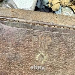 Original WWII German Swiss Army Officer Map Carrying Case Leather