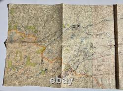 Original WWII German Tactical Map Army Group North Barbarossa Lithuania Invasion