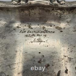 Original WWII German Tank Barbarossa Panzer Regt 15 Award Tray 7. /Pz. Rgt. 15 Army