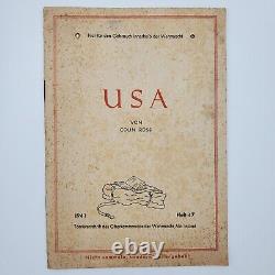 Original WWII WW2 German Wehrmacht USA America booklet army publication 1941 old