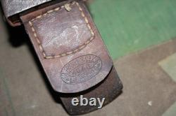Original Ww2 German Army Wehrmacht Heer Belt With Steel Buckle Denazified 1940