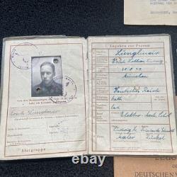 Original Ww2 German Military ID, Army school lot, war camp release letter