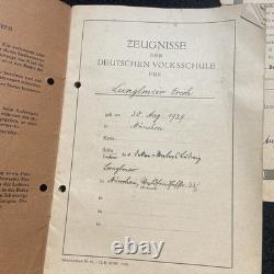 Original Ww2 German Military ID, Army school lot, war camp release letter