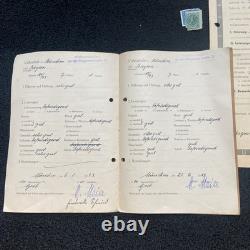 Original Ww2 German Military ID, Army school lot, war camp release letter