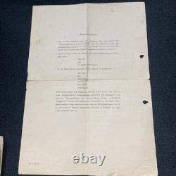 Original Ww2 German Military ID, Army school lot, war camp release letter