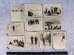 Original Wwii Era Set Of 33 Photos German Army Skiing Activities 1944