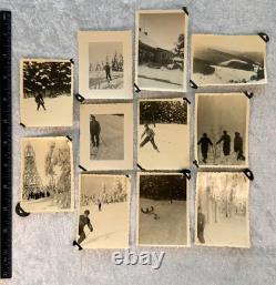 Original Wwii Era Set Of 33 Photos German Army Skiing Activities 1944