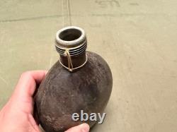 Original Wwii German Army Infantry M31 Afrika Korp Coconut Wooden Canteen-1942