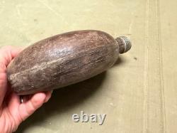 Original Wwii German Army Infantry M31 Afrika Korp Coconut Wooden Canteen-1942