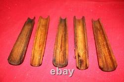 Original Wwii German Army Lot Of 5 Wooden Hand Guards K98 Mauser Handguards