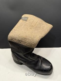 Original Wwii German Army Winter Issued Boot One Left Side Vgc