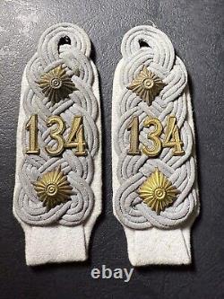 Pair of German Army Infantry Oberst Shoulder Boards Rgt 134 Colonel WW2