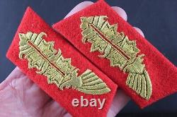 Pair of German World War II Army HEER General Collar Tabs