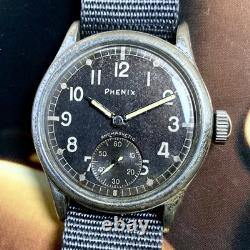 Phenix WWII Vintage German Military Service Watch 34mm AS1130 Nice Dial Serviced
