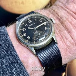 Phenix WWII Vintage German Military Service Watch 34mm AS1130 Nice Dial Serviced