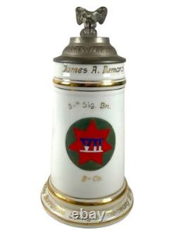 Post WWII German 34th Signal Bat. Stein, NUDE Lithopane 7th Army U. S. Occup. §