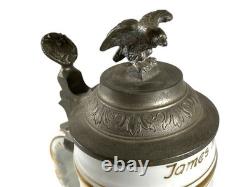 Post WWII German 34th Signal Bat. Stein, NUDE Lithopane 7th Army U. S. Occup. §