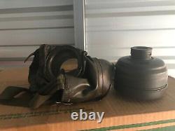 Post-WWII German Bundeswehr Army gas mask and canister