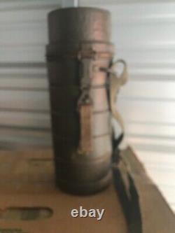 Post-WWII German Bundeswehr Army gas mask and canister