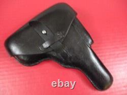 Post-WWII German Leather Police Holster Browning Hi Power Pistol 1954 NICE
