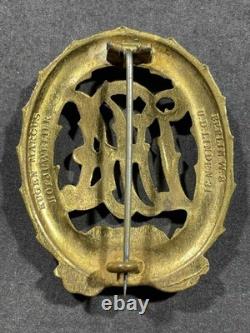 Pre WW2 WWII Weimar Era German Military Heer Army DRA Sports Badge Gold Grade