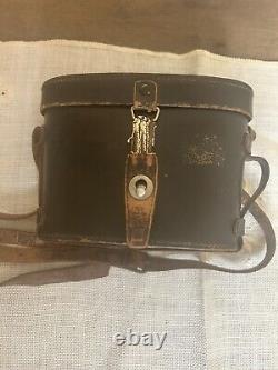 Pre WWII German Binoculars With Original Leather Case Military War Memorabilia