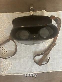 Pre WWII German Binoculars With Original Leather Case Military War Memorabilia