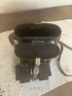 Pre WWII German Binoculars With Original Leather Case Military War Memorabilia