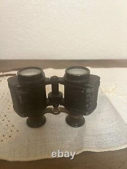 Pre WWII German Binoculars With Original Leather Case Military War Memorabilia