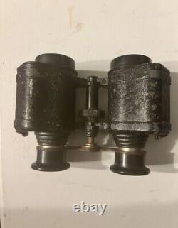 Pre WWII German Binoculars With Original Leather Case Military War Memorabilia