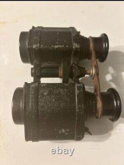 Pre WWII German Binoculars With Original Leather Case Military War Memorabilia