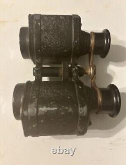 Pre WWII German Binoculars With Original Leather Case Military War Memorabilia