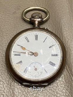 Pre WWII German Made Silver Manual Pocket Watch for German Army Officers Nazi Ge