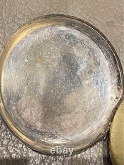 Pre WWII German Made Silver Manual Pocket Watch for German Army Officers Nazi Ge