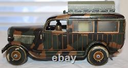 RARE 1938 WWII TIPPCO HAUSSER GERMAN ARMY RADIO COMMAND TRUCK with Windup Motor