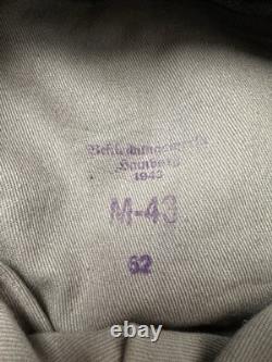 RARE 1943 Mens WW2 German M-43 Army Field Cap